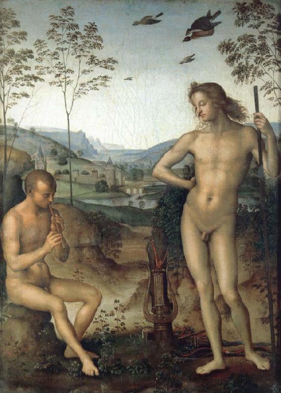 Pietro vannucci called IL perugino Apollo and Marilyn income Ah oil painting image